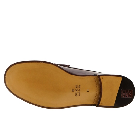 Gucci Loafer Millenial Ribot Moccasin Bordeaux Leather Size 11 US New - Picture 5 of 6